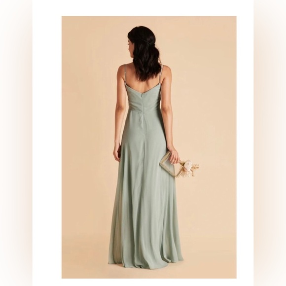 Birdy Grey Devin Convertible Chiffon Sage Maxi Formal Bridesmaid Dress M NWT - Picture 2 of 4